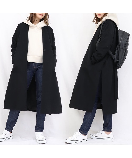 【定価20万円♡着用1回】AMACA カシミヤ100%ノーカラーコート　ベージュ 定価20万円♡着用1回】AMACA カシミヤ100%ノーカラーコート ベージュ