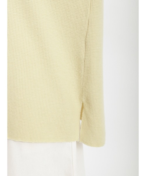 Samansa Mos2(サマンサ モスモス)の「布帛貼りワッフルロゴTシャツ(Tシャツ/カットソー・レディース・ベージュ/イエロー/チャコール・フリ-)」の17枚目の写真