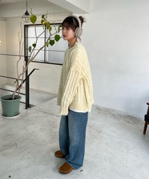 ダメージシアーニット