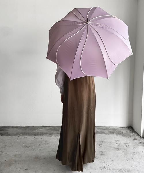 COMMON WARE(コモンウェアー)の「NT : フレラ傘 晴雨兼用花びら傘 UV 60cm(長傘・レディース・ライトパープル/バイオレット/ピンクベージュ・FREE)」の2枚目の写真