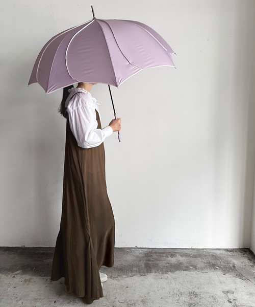 COMMON WARE(コモンウェアー)の「NT : フレラ傘 晴雨兼用花びら傘 UV 60cm(長傘・レディース・ライトパープル/バイオレット/ピンクベージュ・FREE)」の13枚目の写真
