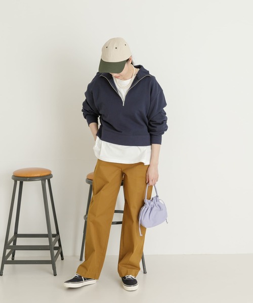 UR Lab.（アーバンリサーチラボ）の「スタンドジップ裏毛プルオーバー（Tシャツ/カットソー・レディース・ベージュ系その他/ネイビー/グレー系その他・FREE）」の10枚目の写真