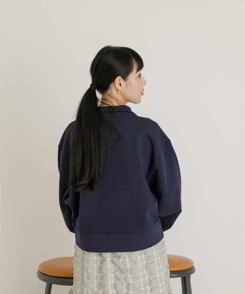 UR Lab.（アーバンリサーチラボ）の「スタンドジップ裏毛プルオーバー（Tシャツ/カットソー・レディース・ベージュ系その他/ネイビー/グレー系その他・FREE）」の5枚目の写真