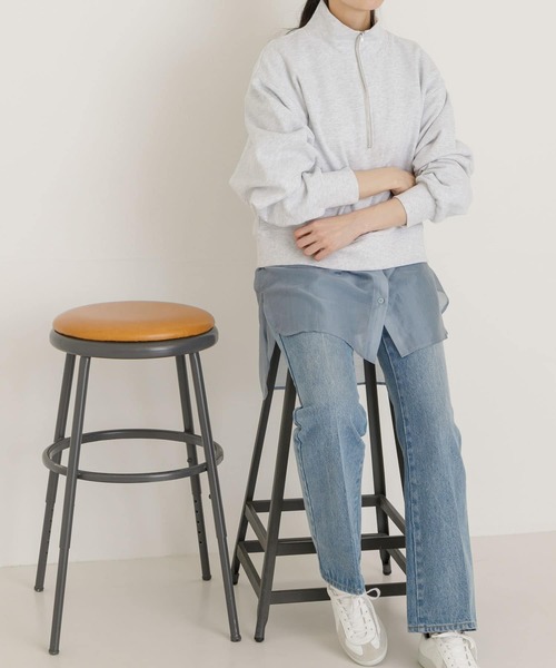 UR Lab.（アーバンリサーチラボ）の「スタンドジップ裏毛プルオーバー（Tシャツ/カットソー・レディース・ベージュ系その他/ネイビー/グレー系その他・FREE）」の16枚目の写真