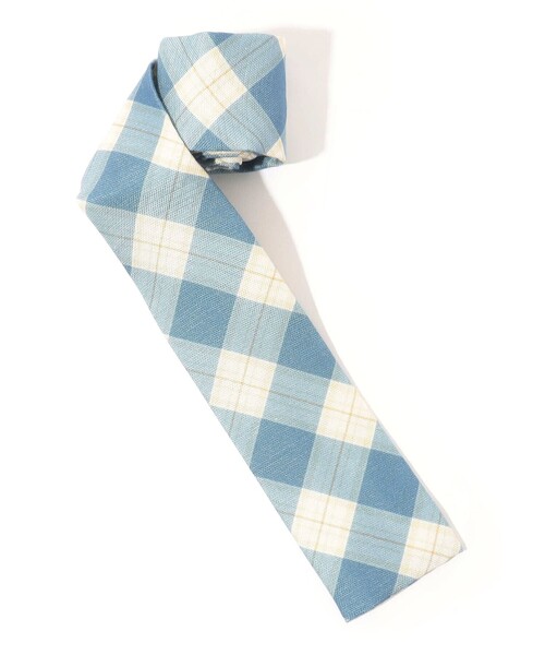 Fiorio(フィオリオ)の「fiorio コットンシルク チェック柄ネクタイ(ネクタイ・メンズ・ブルー系その他4/レッド系その他/ブルー系その他2・FREE)」の2枚目の写真