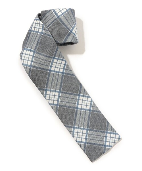 Fiorio(フィオリオ)の「fiorio コットンシルク チェック柄ネクタイ(ネクタイ・メンズ・ブルー系その他4/レッド系その他/ブルー系その他2・FREE)」の3枚目の写真