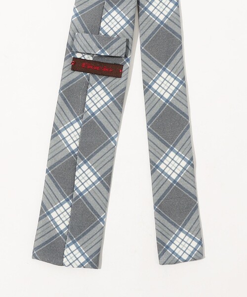 Fiorio(フィオリオ)の「fiorio コットンシルク チェック柄ネクタイ(ネクタイ・メンズ・ブルー系その他4/レッド系その他/ブルー系その他2・FREE)」の6枚目の写真