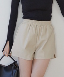 Relax leather short パンツ