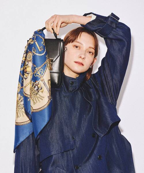 tk.TAKEO KIKUCHI(ティーケータケオキクチ)の「◆Italy ビッグスカーフ(バンダナ/スカーフ・メンズ・ブラック系/ベージュ系3/ネイビー系/ブルー系3/ブルー系4・00)」の9枚目の写真