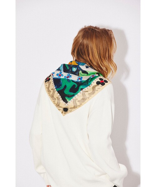 tk.TAKEO KIKUCHI(ティーケータケオキクチ)の「◆Italy ビッグスカーフ(バンダナ/スカーフ・メンズ・ブラック系/ベージュ系3/ネイビー系/ブルー系3/ブルー系4・00)」の18枚目の写真