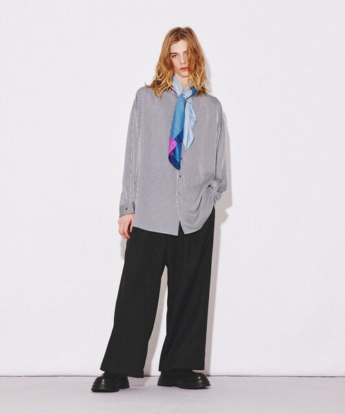 tk.TAKEO KIKUCHI(ティーケータケオキクチ)の「◆Italy ビッグスカーフ(バンダナ/スカーフ・メンズ・ブラック系/ベージュ系3/ネイビー系/ブルー系3/ブルー系4・00)」の22枚目の写真