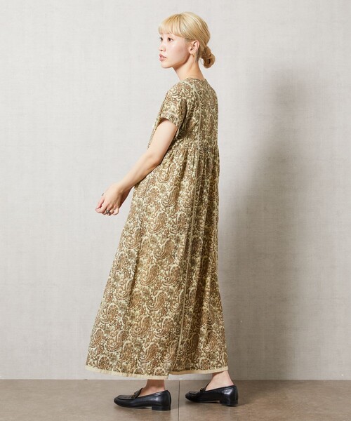 FREAK'S STORE（フリークスストア）の「【限定展開】 インド ペイズリー プリント ワンピース（ワンピース・レディース・ブラック/ベージュ/パープル/オレンジ/グリーン・SMALL/MEDIUM）」の11枚目の写真