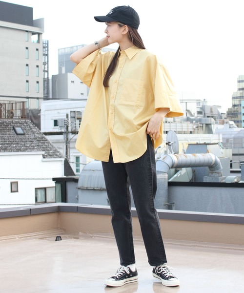THE SHINZONE（ザ　シンゾーン）の「THE SHINZONE/シンゾーン　ワイドスリーブシャツ　WIDE SLEEVE SHIRT　22MMSBL10（シャツ/ブラウス・レディース・イエロー/ブルー/ホワイト・36）」の6枚目の写真