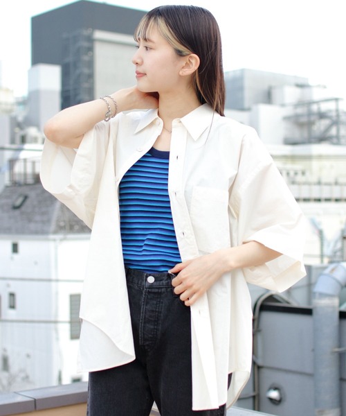 THE SHINZONE（ザ　シンゾーン）の「THE SHINZONE/シンゾーン　ワイドスリーブシャツ　WIDE SLEEVE SHIRT　22MMSBL10（シャツ/ブラウス・レディース・イエロー/ブルー/ホワイト・36）」の16枚目の写真