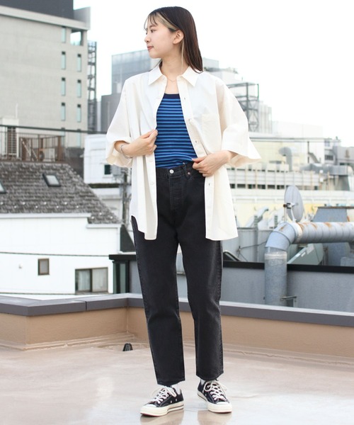 THE SHINZONE（ザ　シンゾーン）の「THE SHINZONE/シンゾーン　ワイドスリーブシャツ　WIDE SLEEVE SHIRT　22MMSBL10（シャツ/ブラウス・レディース・イエロー/ブルー/ホワイト・36）」の14枚目の写真