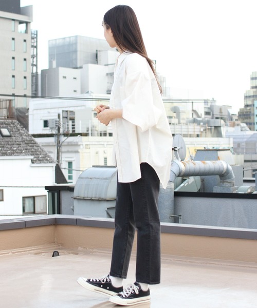 THE SHINZONE（ザ　シンゾーン）の「THE SHINZONE/シンゾーン　ワイドスリーブシャツ　WIDE SLEEVE SHIRT　22MMSBL10（シャツ/ブラウス・レディース・イエロー/ブルー/ホワイト・36）」の10枚目の写真