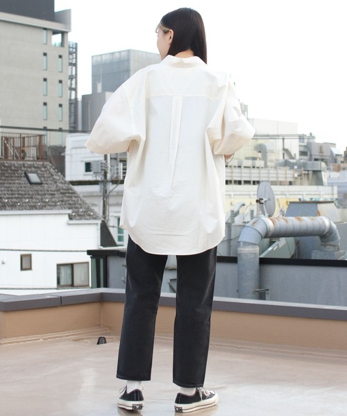 THE SHINZONE（ザ　シンゾーン）の「THE SHINZONE/シンゾーン　ワイドスリーブシャツ　WIDE SLEEVE SHIRT　22MMSBL10（シャツ/ブラウス・レディース・イエロー/ブルー/ホワイト・36）」の12枚目の写真