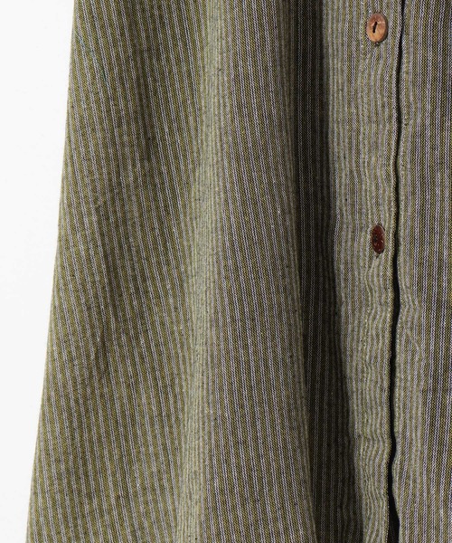 チャイハネ（チャイハネ）の「【チャイハネ】チャキバンドカラーシャツワンピース（シャツワンピース・レディース・ブルー/カーキ/ブラック/ブラウン/ナチュラル・FREE）」の12枚目の写真