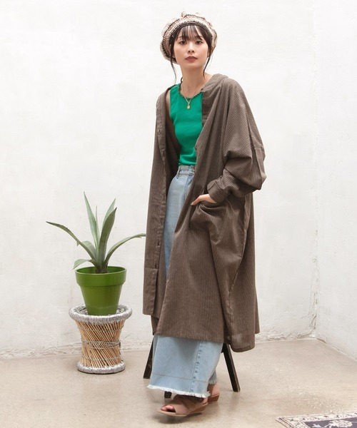 チャイハネ（チャイハネ）の「【チャイハネ】チャキバンドカラーシャツワンピース（シャツワンピース・レディース・ブルー/カーキ/ブラック/ブラウン/ナチュラル・FREE）」の15枚目の写真