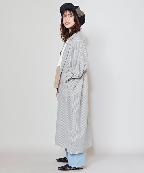 チャイハネ（チャイハネ）の「【チャイハネ】チャキバンドカラーシャツワンピース（シャツワンピース・レディース・ブルー/カーキ/ブラック/ブラウン/ナチュラル・FREE）」の20枚目の写真