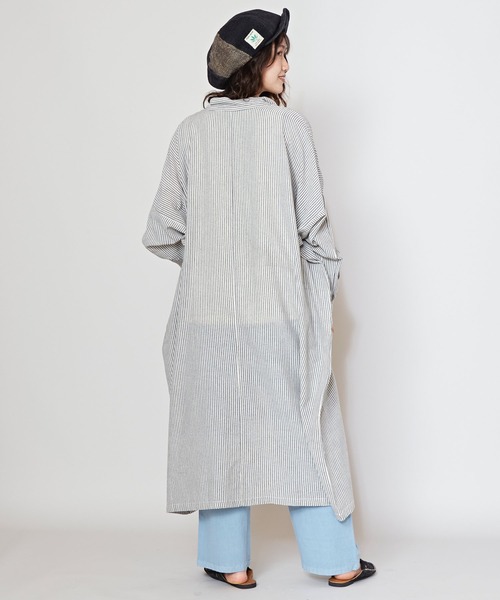 チャイハネ（チャイハネ）の「【チャイハネ】チャキバンドカラーシャツワンピース（シャツワンピース・レディース・ブルー/カーキ/ブラック/ブラウン/ナチュラル・FREE）」の22枚目の写真