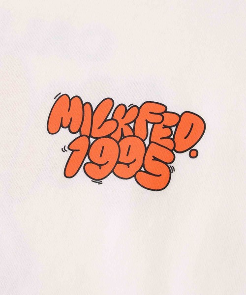 MILKFED.（ミルクフェド）の「ORANGE SS TOP（Tシャツ/カットソー・レディース・ライトブルー/ホワイト/オレンジ・ONE SIZE）」の7枚目の写真