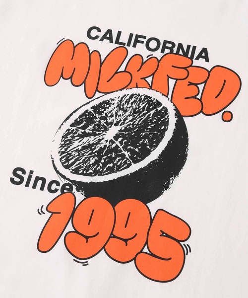 MILKFED.（ミルクフェド）の「ORANGE SS TOP（Tシャツ/カットソー・レディース・ライトブルー/ホワイト/オレンジ・ONE SIZE）」の14枚目の写真