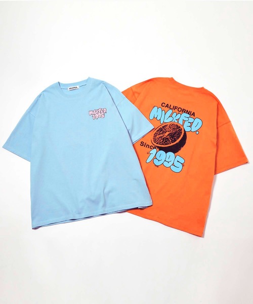 MILKFED.（ミルクフェド）の「ORANGE SS TOP（Tシャツ/カットソー・レディース・ライトブルー/ホワイト/オレンジ・ONE SIZE）」の11枚目の写真