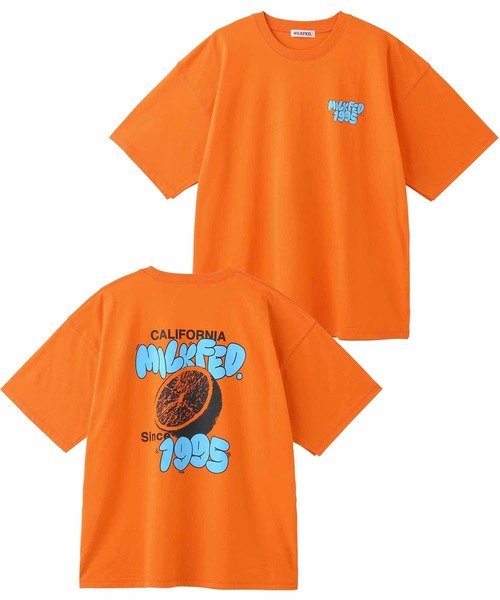 MILKFED.（ミルクフェド）の「ORANGE SS TOP（Tシャツ/カットソー・レディース・ライトブルー/ホワイト/オレンジ・ONE SIZE）」の9枚目の写真
