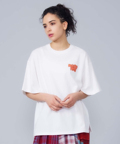 MILKFED.（ミルクフェド）の「ORANGE SS TOP（Tシャツ/カットソー・レディース・ライトブルー/ホワイト/オレンジ・ONE SIZE）」の15枚目の写真