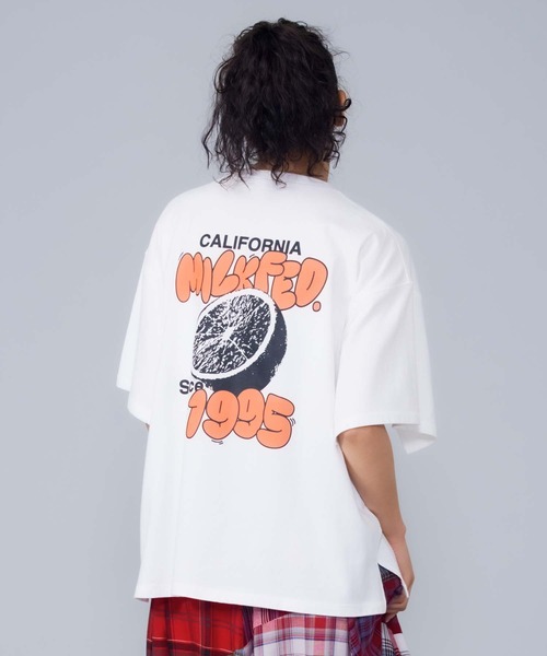MILKFED.（ミルクフェド）の「ORANGE SS TOP（Tシャツ/カットソー・レディース・ライトブルー/ホワイト/オレンジ・ONE SIZE）」の16枚目の写真