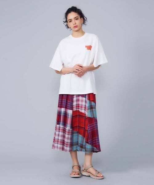 MILKFED.（ミルクフェド）の「ORANGE SS TOP（Tシャツ/カットソー・レディース・ライトブルー/ホワイト/オレンジ・ONE SIZE）」の18枚目の写真