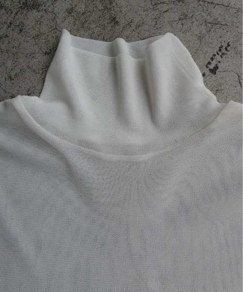 TRUNC（トランクエイティーエイト）の「Sheer Highneck Pullover（Tシャツ/カットソー・レディース・アイボリー/ブラック・FREE）」の6枚目の写真