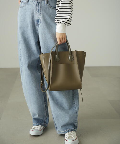 FREE'S MART(フリーズマート)の「サイドジップトートバッグ(トートバッグ・レディース・ホワイト/ブラック/カーキ・フリ-)」の22枚目の写真