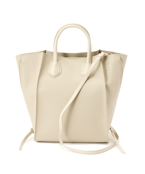 FREE'S MART(フリーズマート)の「サイドジップトートバッグ(トートバッグ・レディース・ホワイト/ブラック/カーキ・フリ-)」の1枚目の写真