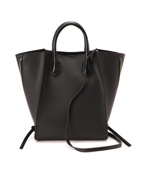 FREE'S MART(フリーズマート)の「サイドジップトートバッグ(トートバッグ・レディース・ホワイト/ブラック/カーキ・フリ-)」の2枚目の写真