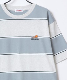 CONVERSE | CONVERSE/コンバース ボーダー ストライプ ロゴ オールスター スニーカー ワンポイント刺繍 半袖Tシャツ/レディース メンズ(Tシャツ/カットソー)