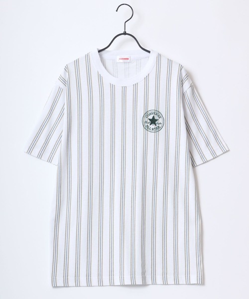 CONVERSE(コンバース)の「CONVERSE/コンバース ボーダー ストライプ ロゴ オールスター スニーカー ワンポイント刺繍 半袖Tシャツ/レディース メンズ(Tシャツ/カットソー・レディース・ホワイト系その他3/ホワイト系その他5/ホワイト系その他6/ホワイト系その他7/グリーン系その他/グレー系その他/ブルー系その他/ブラック系その他/ホワイト系その他4/グリーン系その他2/ホワイト系その他/ホワイト系その他2・LL/L/M)」の19枚目の写真