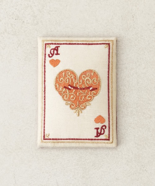 セール】トランプ刺繍ミラー（手鏡/メイクミラー）｜BIRTHDAY BAR