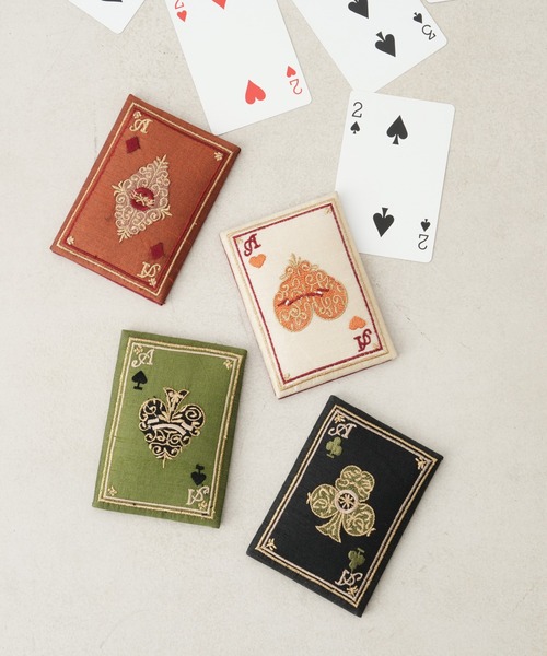 セール】トランプ刺繍ミラー（手鏡/メイクミラー）｜BIRTHDAY BAR