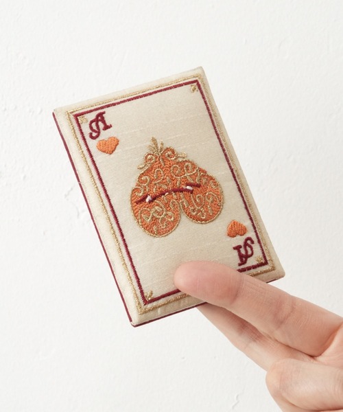 セール】トランプ刺繍ミラー（手鏡/メイクミラー）｜BIRTHDAY BAR