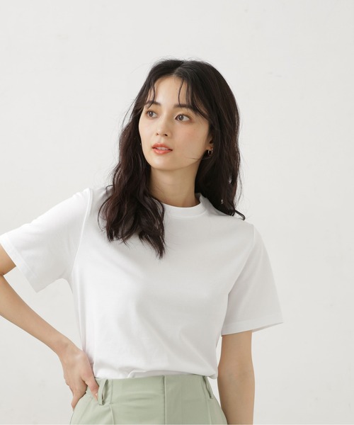 LB.04/汗染み防止加工＋接触冷感機能クルーネックカットトップス