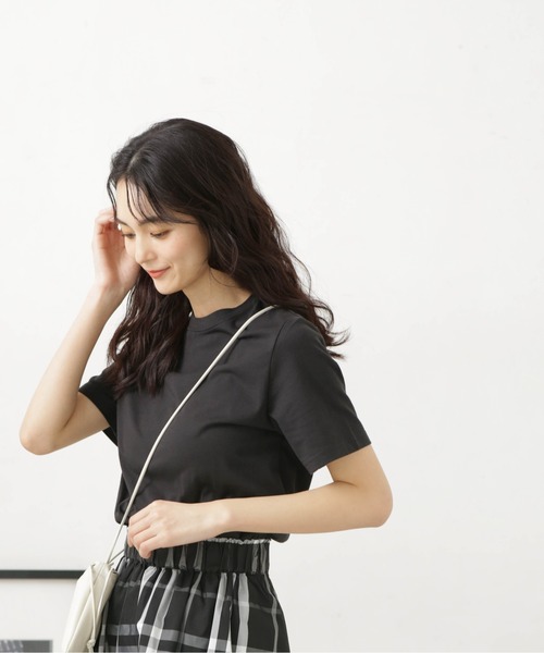 LB.04/汗染み防止加工＋接触冷感機能クルーネックカットトップス