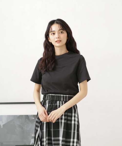 LB.04/汗染み防止加工＋接触冷感機能クルーネックカットトップス