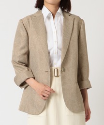 TOKYO SHIRTS | 麻見えベーシック七分袖ジャケット(テーラードジャケット)