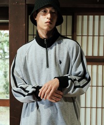 U.S. POLO ASSN.（ユーエスポロアッスン）の「U.S. POLO ASSN. / ユーエスポロアッスン 別注 コラボ オーバーサイズ ハーフジップ ラグランスリーブ トラック スウェット トレーナー（スウェット）」