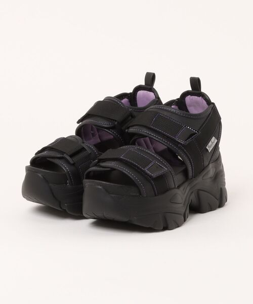 YOSUKE(ヨースケ)の「「YOSUKE/ヨースケ」厚底ベルティッドサンダル(サンダル・レディース・グリーン/アイボリー/ブラック/グレー/ブラック×ホワイト/カーキ/シルバー/ブラック×パープル/ブラック×ブルー・S/M/L/LL)」の5枚目の写真