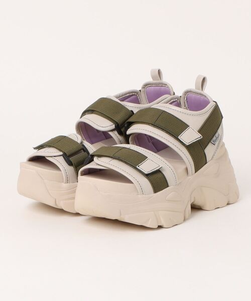YOSUKE(ヨースケ)の「「YOSUKE/ヨースケ」厚底ベルティッドサンダル(サンダル・レディース・グリーン/アイボリー/ブラック/グレー/ブラック×ホワイト/カーキ/シルバー/ブラック×パープル/ブラック×ブルー・S/M/L/LL)」の8枚目の写真