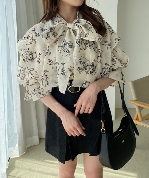 one after another NICE CLAUP（ワンアフターアナザーナイスクラップ）の「ベルト付きボックスプリーツミニスカート（スカート・レディース・ネイビー/ベージュ/ブラック/ブラック系その他・FREE）」の20枚目の写真