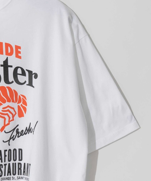 MAISON SPECIAL(メゾンスペシャル)の「《ユニセックスアイテム》「Lobster」ハンドプリントオーバーサイズクルーネックTシャツ【MAISON SPECIAL/メゾンスペシャル】(Tシャツ/カットソー・メンズ・ホワイト/ブラック・1/2/0)」の7枚目の写真